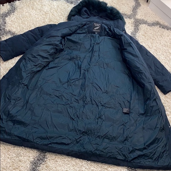 Fox fur trim / down feather winter coat - Picture 5 of 6